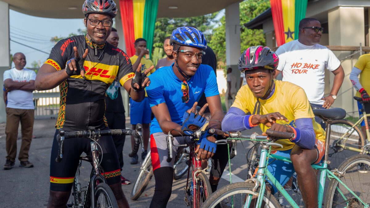 Some cyclists from Ho Bike Tour - Ho, Volta region.