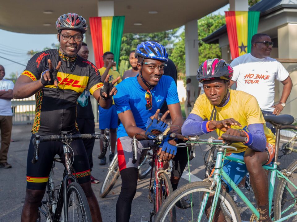 Some cyclists from Ho Bike Tour - Ho, Volta region.