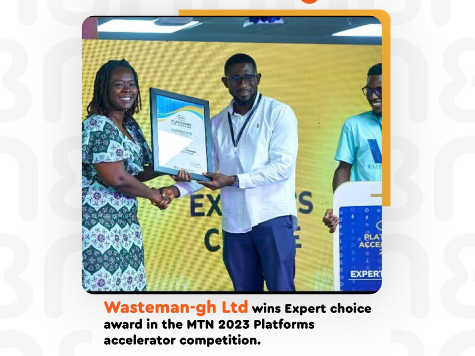 Wasteman-gh Ltd wins expert choice award in the MTN 2023 Platforms Accelerator competition.